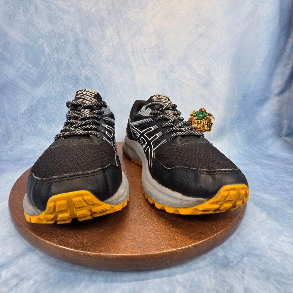 Asics Trail Scout 2 Mens Running Shoes Black Grey Yellow 1011B181 Size 8 - Picture 3 of 12
